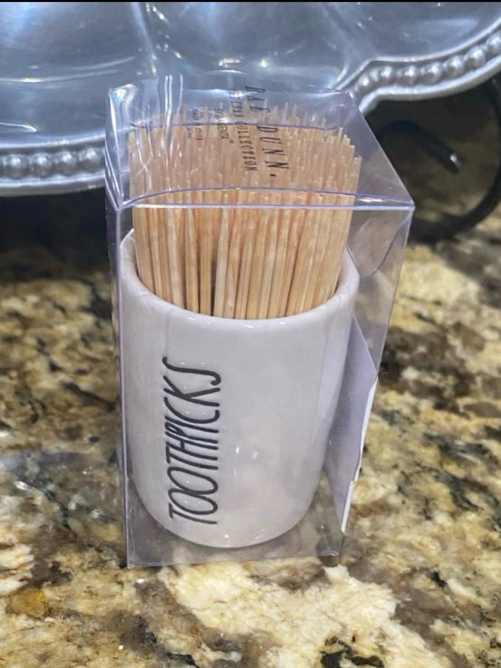 Rae Dunn TOOTHPICKS ceramic toothpick holder - Brand new!  Last one!!!